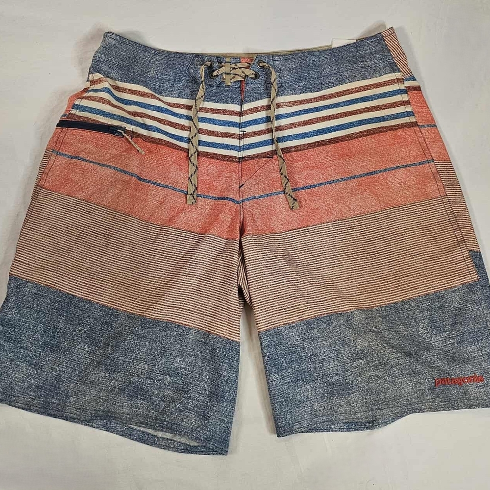 Patagonia Blue and Red Board Shorts Swimwear